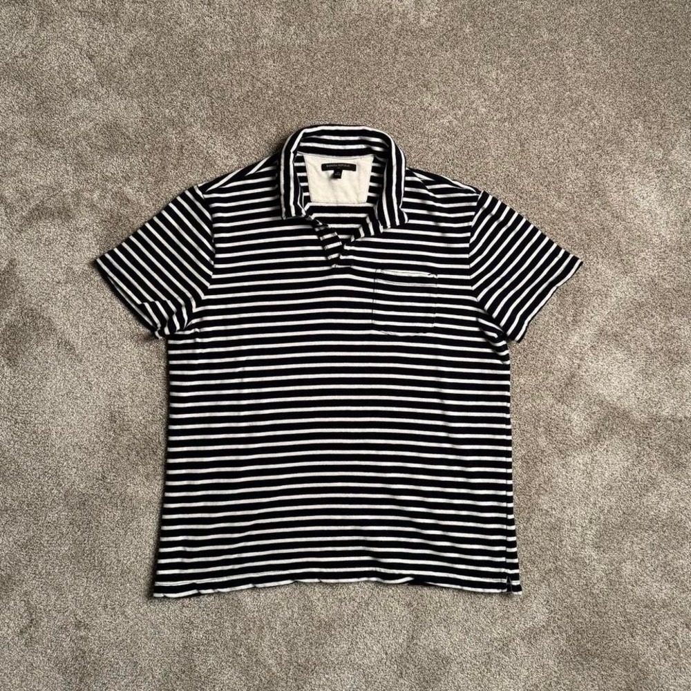 BANANA REPUBLIC STRIPED KNIT POLO